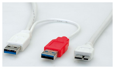 Câble USB 3.0 (3.2 Gen 1), A / Micro B, double alimentation, Roline