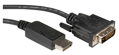 Câble DisplayPort vers DVI (DVI-D), Dual Link, sans halogène, Roline