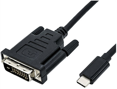 Câble Convertisseur USB 3.1 C mâle vers DVI Dual Link mâle, Roline