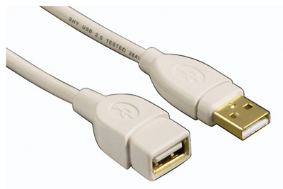 Rallonge USB 2.0, A / A, Or, Hama
