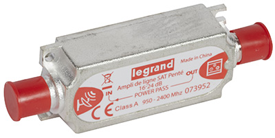 Amplificateur de signal Satellite (SAT), avec correction de pente, Legrand
