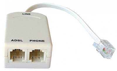 Filtre ADSL pour prise RJ11, sorties RJ11, Decelect