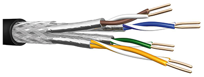 Câble Cat7, monobrin, SFTP, étanche, anti-UV, UC900 SS23, Draka