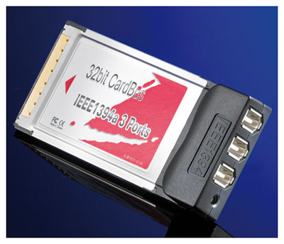 Carte PCMCIA (Cardbus), Firewire 400, 3 ports, Roline