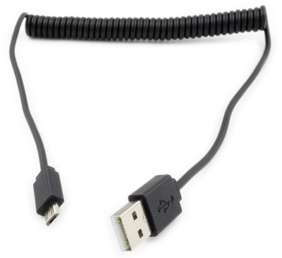 Câble USB 2.0, A / Micro B, spirale, Roline