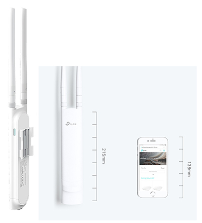 Hotspot Wifi n, 300 Mbit/s, avec port RJ45 10-100, PoE, EAP110-Outdoor, TP-Link