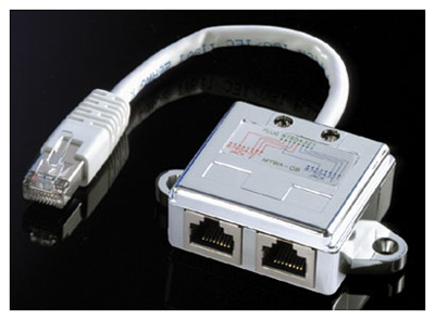 Doubleur de ports RJ45 Ethernet blindé