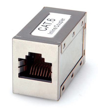 Coupleur RJ45 en ligne, Cat6, Blindé, Roline, par