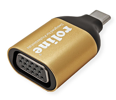 Convertisseur USB 3.1 C mâle vers VGA femelle, Compact, Roline