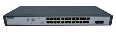 Achat RJ45 CONNEXION ET SWITCH SWITCH 26P : 24 PORTS RJ45 ET 2 PORTS FIBRE  sur TELECONVERGENCE