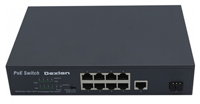 Switch Ethernet RJ45 Gigabit 10/100 + 1 x Gigabit + 1 x SFP (mini-GBIC), PoE, DX3110-P120, Dexlan