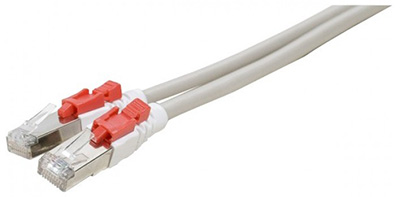 Cordon RJ45 Cat6a, SFTP, surmoulé, avec verrou, TLC