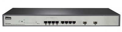 Switch Ethernet RJ45 Gigabit 10/100/1000 + 2 x SFP (mini-GBIC), PoE, administrable, IGMP, fanless, PE6310GFH, Netis