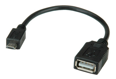 Câble USB femelle OTG vers micro USB B mâle pour smartphone