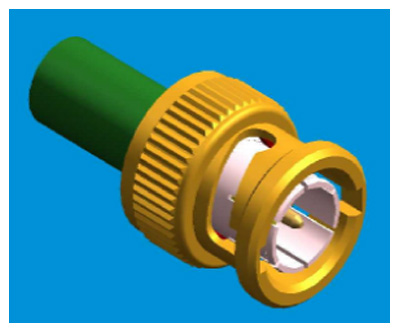 Fiche BNC mâle droite, à sertir, 75 ohms, pour câble KX6 (RG59), Sofim