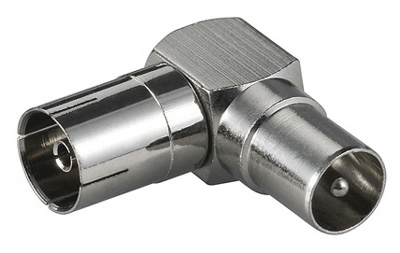 Coupleur coaxial 9,52 mm mâle / femelle, coudé à angle droit, Value