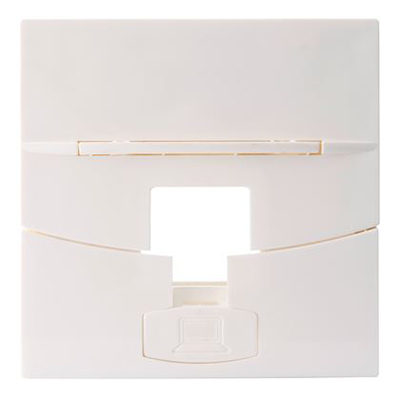 Plastron RJ45 simple, 45 x 45 mm, pour connecteur Keystone, Volition, 3M-Corning