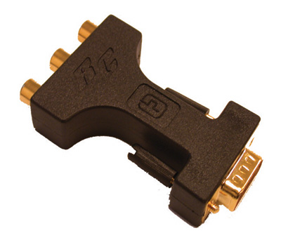 Adaptateur VGA (HDDB15) mâle / RCA Composantes (YUV) femelle, Real Cable