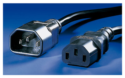 PRONOMIC 3x Cable Alimentation Rallonge Cordon IEC C13-C14 Male/Femelle PC TV Ecran 1,0m 