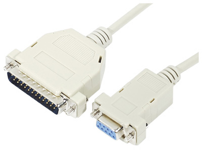 Câble modem Série AT, DB9 femelle / DB25 mâle, TLC