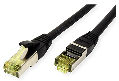 Cordon RJ45 Cat6a, S/FTP, surmoulé, étanche, anti-UV, sans halogène, Roline