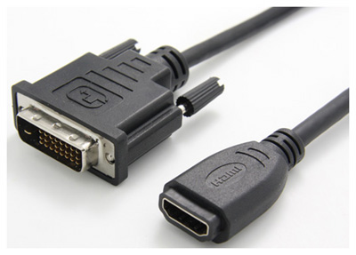 Adaptateur DVI mâle / HDMI femelle, souple, Value