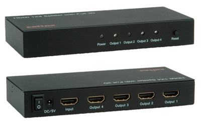 Distributeur HDMI, 4 sorties, Roline