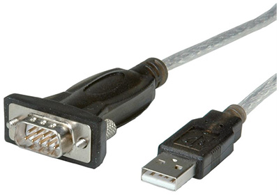 Câble convertisseur USB 2.0, A mâle / DB9 mâle (RS-232), Roline