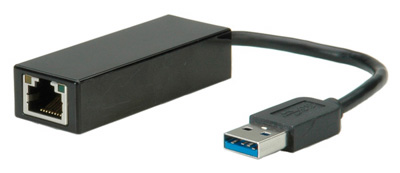 ADAPTATEUR USB 3.0 USB-A/RJ45 GIGABIT MÂLE/FEMELLE NOIR - Accueil 