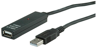 Rallonge USB 2.0 active, grande longueur, Hub 4 ports, par