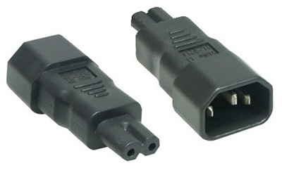 Adaptateur IEC C14 mâle / IEC C7 femelle, TLC