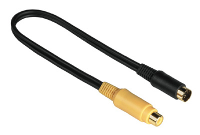 Adaptateur S-Vidéo mâle / RCA femelle, souple, Hama