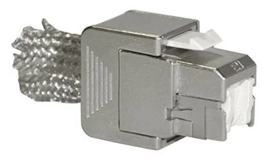 Module de prise RJ45 prise Keystone Cat.6a 500MHz 10Gbit entièrement blindé  Câble réseau de couplage STP sans outil Prise intégrée pour câble