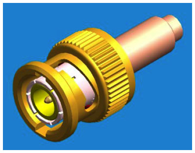 Fiche BNC mâle droite, avec réducteur, à sertir, 75 ohms, pour câble RG179, RG187, Sofim