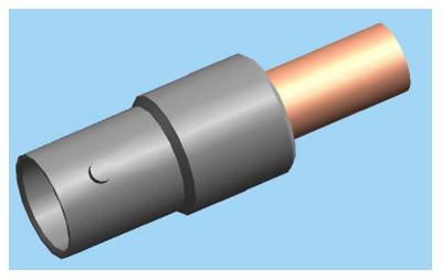 Prise BNC femelle droite, à sertir, 50 ohms, pour câble KX15 (RG58), Sofim