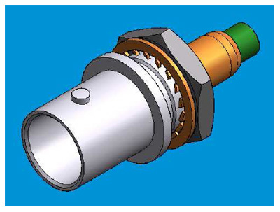 Prise BNC femelle droite, avec réducteur, à sertir, 50 ohms, pour câble KX3 (RG174), KX22 (RG316), RG188, Sofim