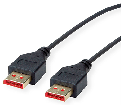 Câble DisplayPort, 1.4, slim, fiches dorées, Roline
