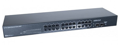 Switch Ethernet RJ45 Gigabit 10/100/1000 + 2 x SFP (mini-GBIC), rackable, Dexlan