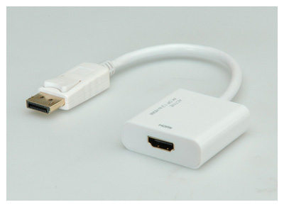 Adaptateur DisplayPort mâle vers HDMI femelle, actif, 1.2, Roline