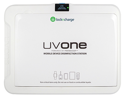 Station mobile de désinfection des appareils électroniques, UVone, LocknCharge