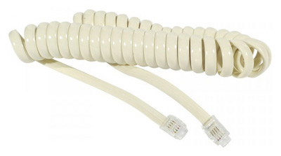 Câble ADSL/Modem Plat RJ11 téléphonique mâle/mâle blanc 2 mètres