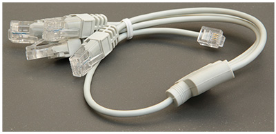 Cordon quadrupleur RJ11 vers 4 x RJ45