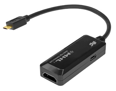 Adaptateur MHL (micro-USB B mâle) vers HDMI femelle, actif, Real Cable