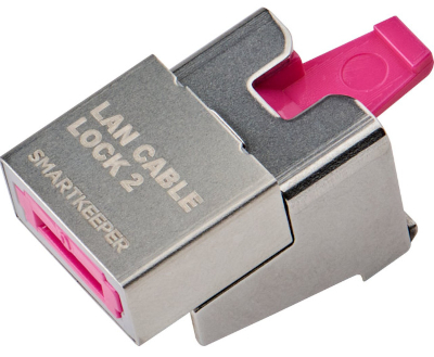 Bloqueur pour câble RJ45, Fuschia, compatible avec la plupart des cordons, Smartkeeper