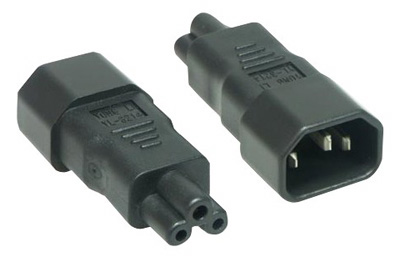 Adaptateur IEC C14 mâle / IEC C5 femelle, TLC