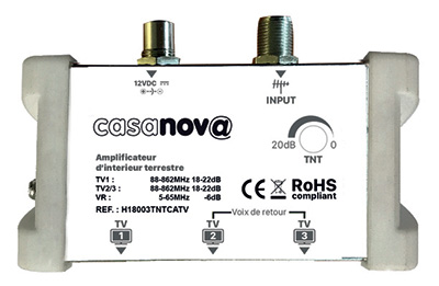 Adaptateur Télévision Balun Satellite, RJ45 mâle / type F femelle