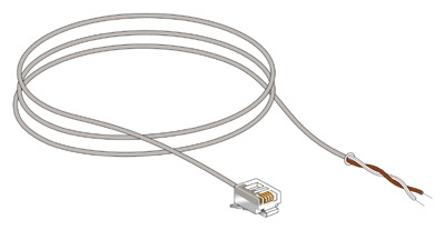 Cordon RJ11 / fils étamés : DTI vers ADSL Box, téléphone Box vers QFM, etc., Casanova