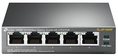 Switch Ethernet RJ45 10/100, PoE, 41 watts, TL-SF1005LP, TP-Link