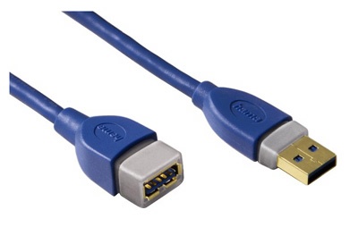 Rallonge USB 3.0, A / A, Or, Hama