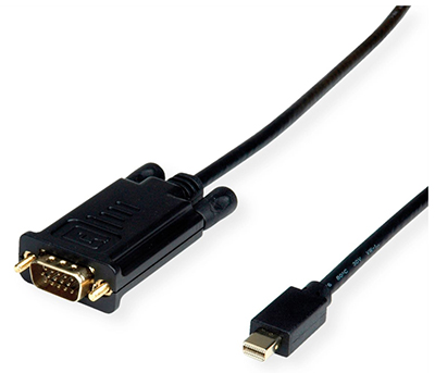 Câble Mini-DisplayPort mâle vers VGA (HDDB15) mâle, actif, Roline